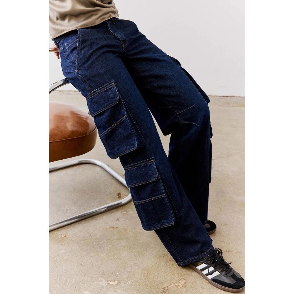 Ruti Off Duty Dark Denim Cargo Jeans - Size 4 - NWT - Picture 6 of 9